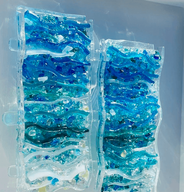Glas sculptuur - Cool Blue