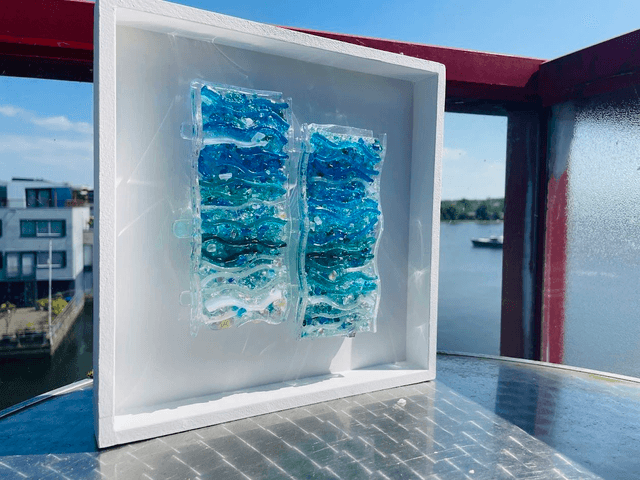 Glas sculptuur - Cool Blue