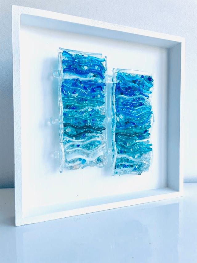 Glas sculptuur - Cool Blue
