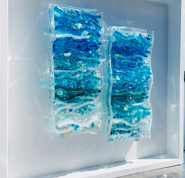 Glas sculptuur - Cool Blue