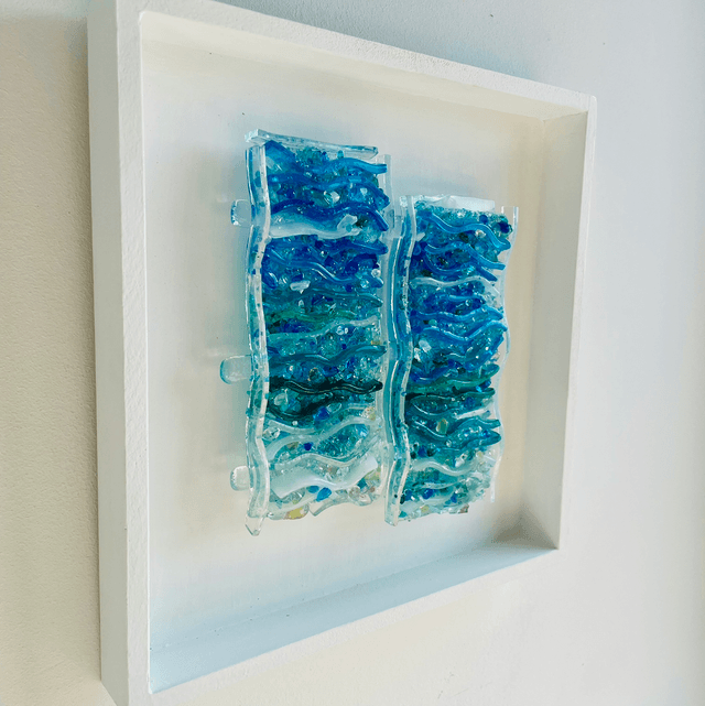 Glas sculptuur - Cool Blue