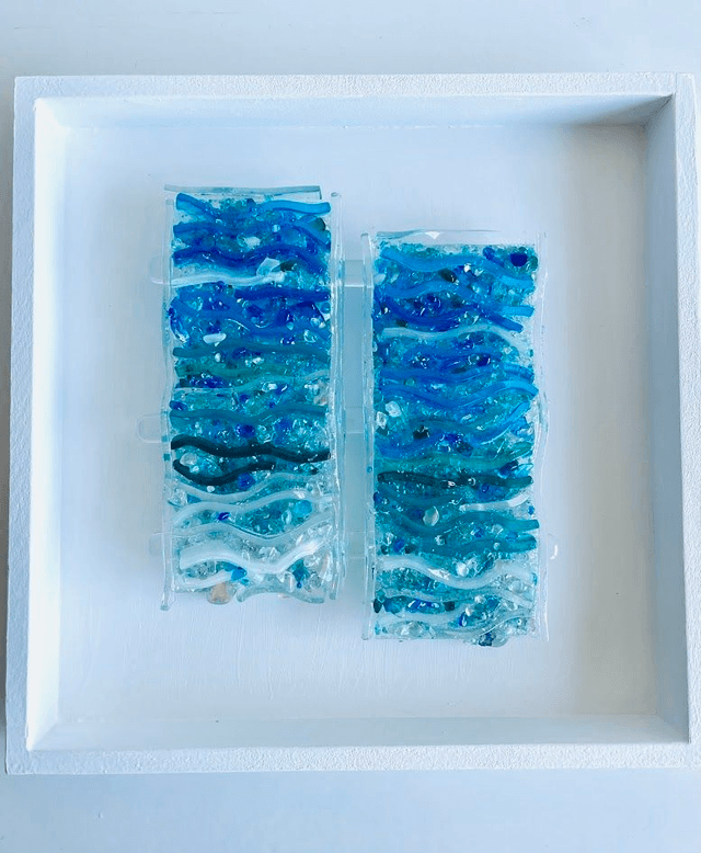 Glas sculptuur - Cool Blue